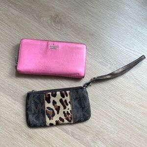 michael kors wristlet and kate spade wallet